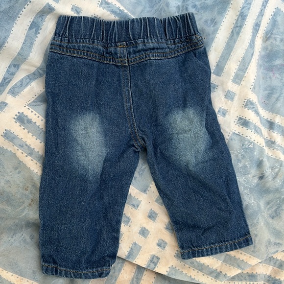 SHEIN Elastic Waist Distressed Infant Baby Denim Blue Jeans Size 68 is 4-6 Mon. - Picture 8 of 14